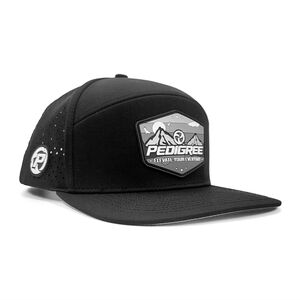 Pedigree Waterproof! 💦 6-Panel Snapback Hat with 3D PVC Patches | Black